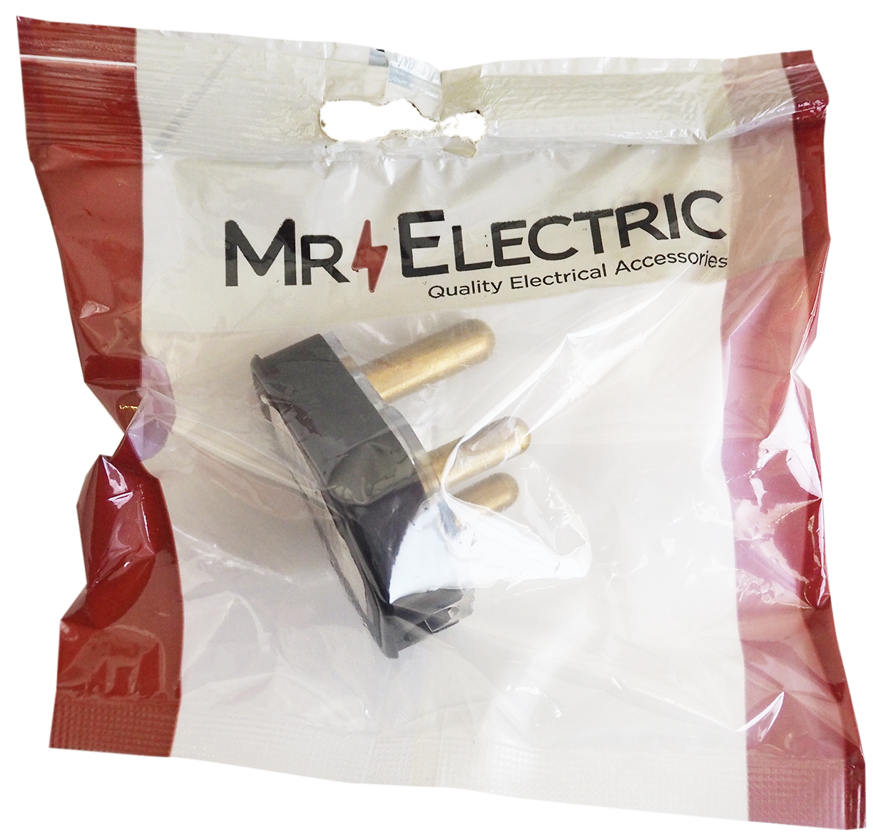 PRE-PACK PLUG TOP 3 PIN 15A BLACK