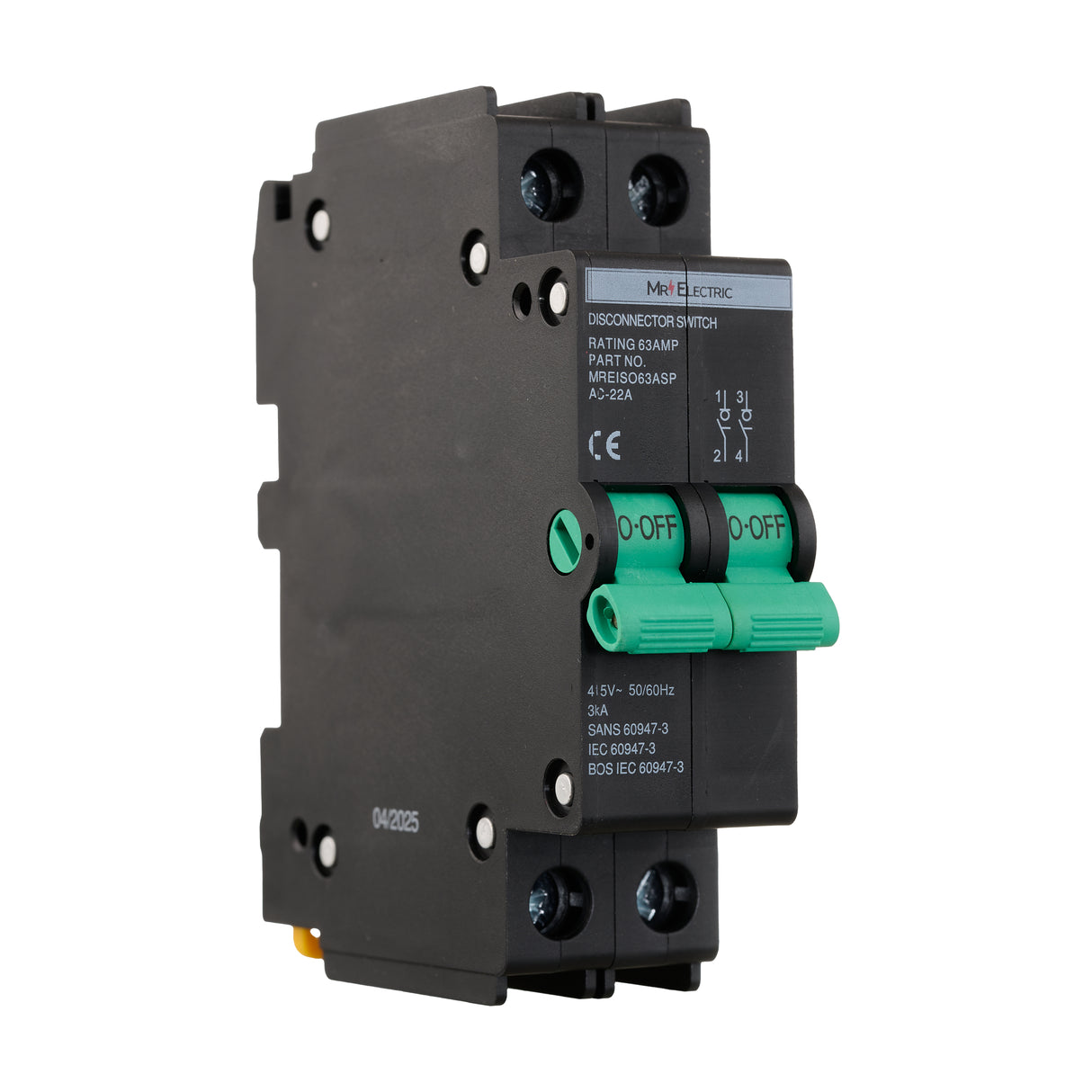 MR ELEC MINI RAIL 2P ISO 63A