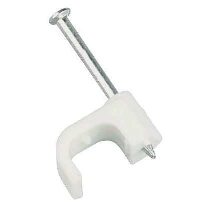 FLAT CABLE CLIPS 5MM WHITE