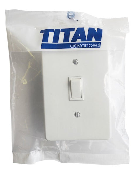 TITAN 1 LEVER 1 WAY SWITCH + STEEL COVER 4x2