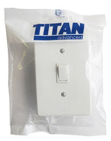 TITAN 1 LEVER 1 WAY SWITCH + PLASTIC COVER 4x2