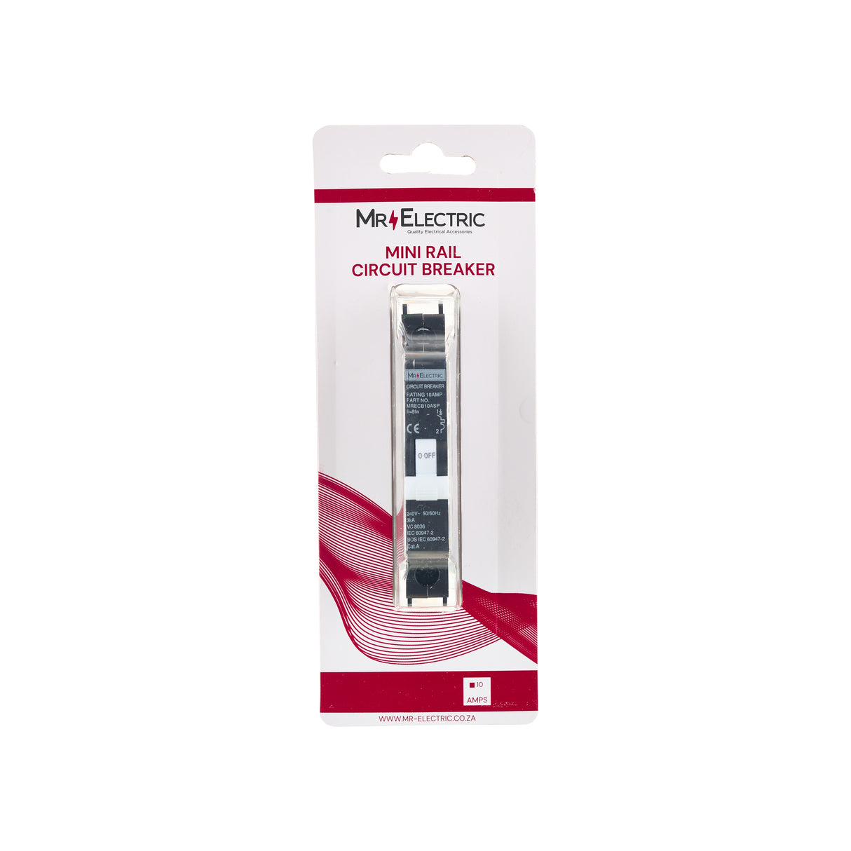 MR ELEC MINI RAIL C/B 10A BLISTER PACK