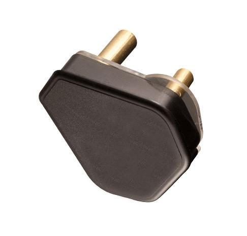 PRE-PACK PLUG TOP 3 PIN 15A BLACK (X2PKT)