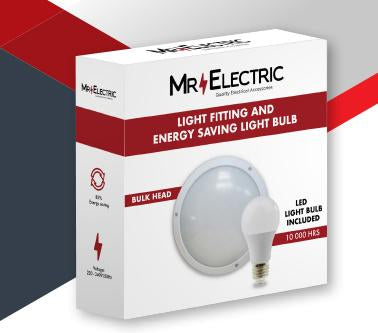 LIGHT FITTING OPAL WHITE & LED BULB