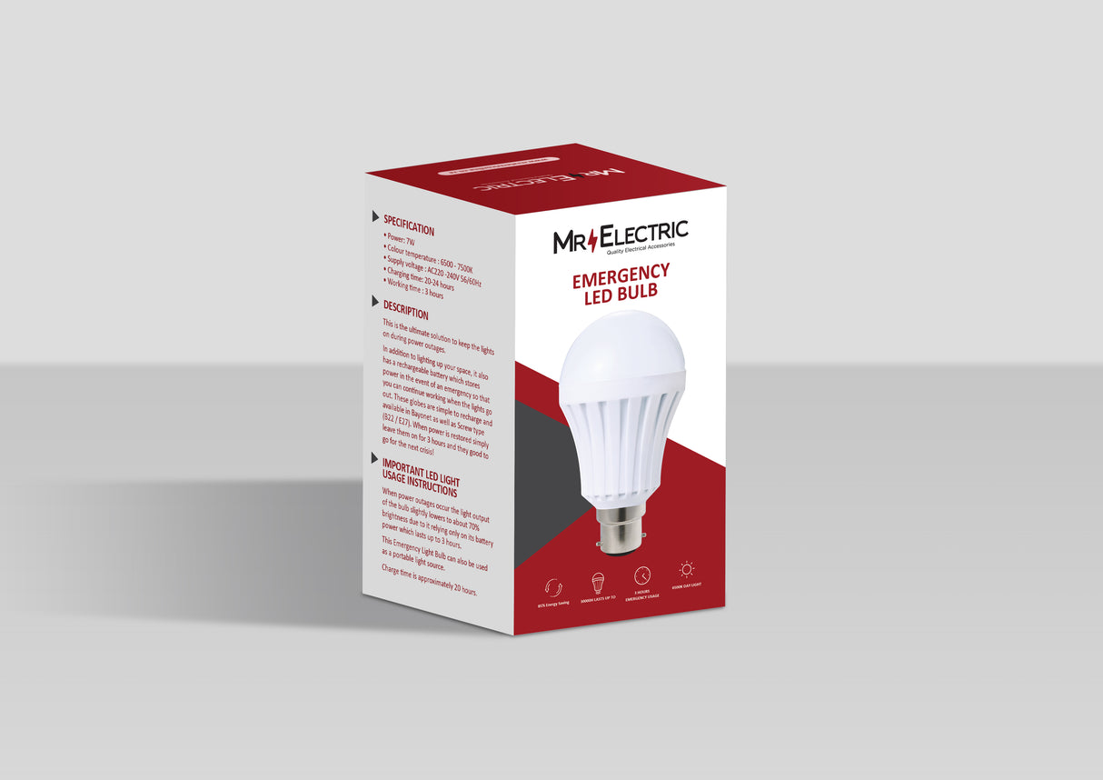MR ELECTRIC EMERGENCY LED E27 7W