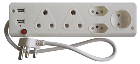 PRE-PACK EXTENDA PLUG 2X16A . 2XSL . 2USB +SC