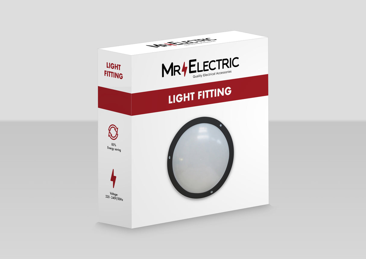 LIGHT FITTING CLEAR BLACK