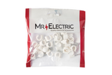 PRE-PACK ROUND CABLE CLIPS 10MM WHITE (PP25)