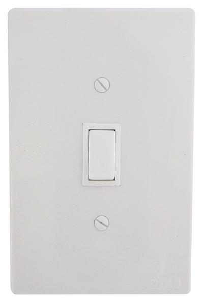 TITAN 1 LEVER 1 WAY SWITCH + PLASTIC COVER 4x2