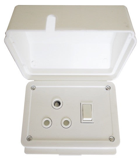 TITAN SINGLE WEATHERPROOF SWITCH SOCKET + COVER 75x75 – Mr Electric