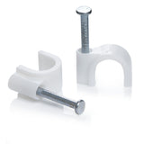 PRE-PACK ROUND CABLE CLIPS 5MM WHITE (PP25)