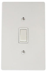 TITAN 1 LEVER 1 WAY SWITCH + STEEL COVER 4x2