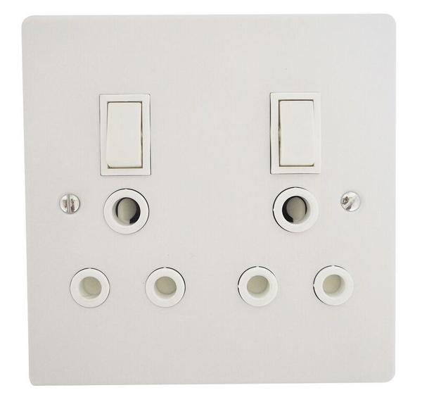 TITAN DOUBLE SWITCH SOCKET + STEEL COVER 4x4