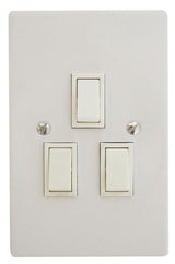 TITAN 3 LEVER 1 WAY SWITCH + STEEL COVER 4x2